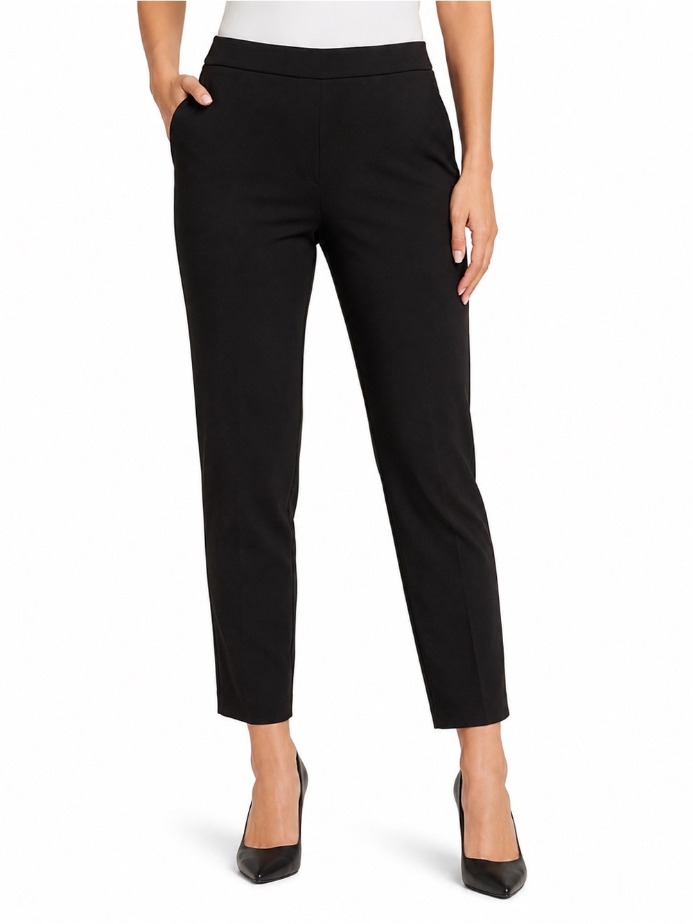 NYCC New York Clothing Co Women’s XL Black Pull On Stretch Ankle Dress Pants NWT
